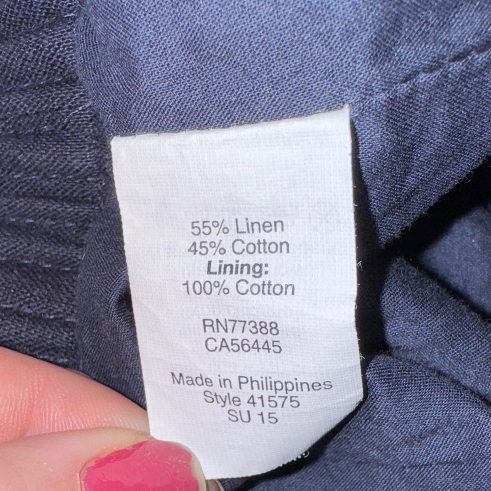 J. Crew Navy Blue Linen Blend Bucket Skirt Size 6 - Picture 3 of 3